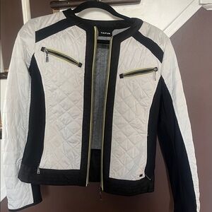 Women's Black and White Bomber Jacket